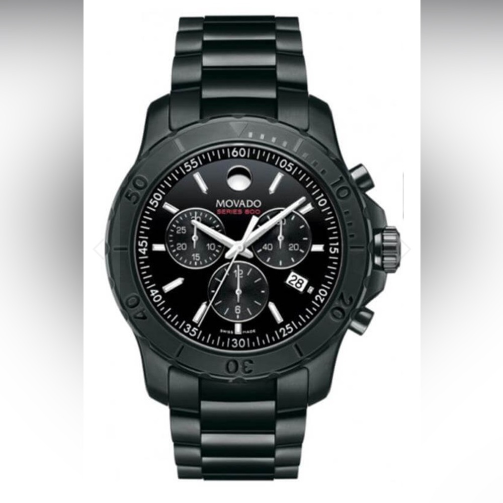 Certified Pre-Owned Movado Series 800 Chronograph Black Dial Quartz Men's Watch